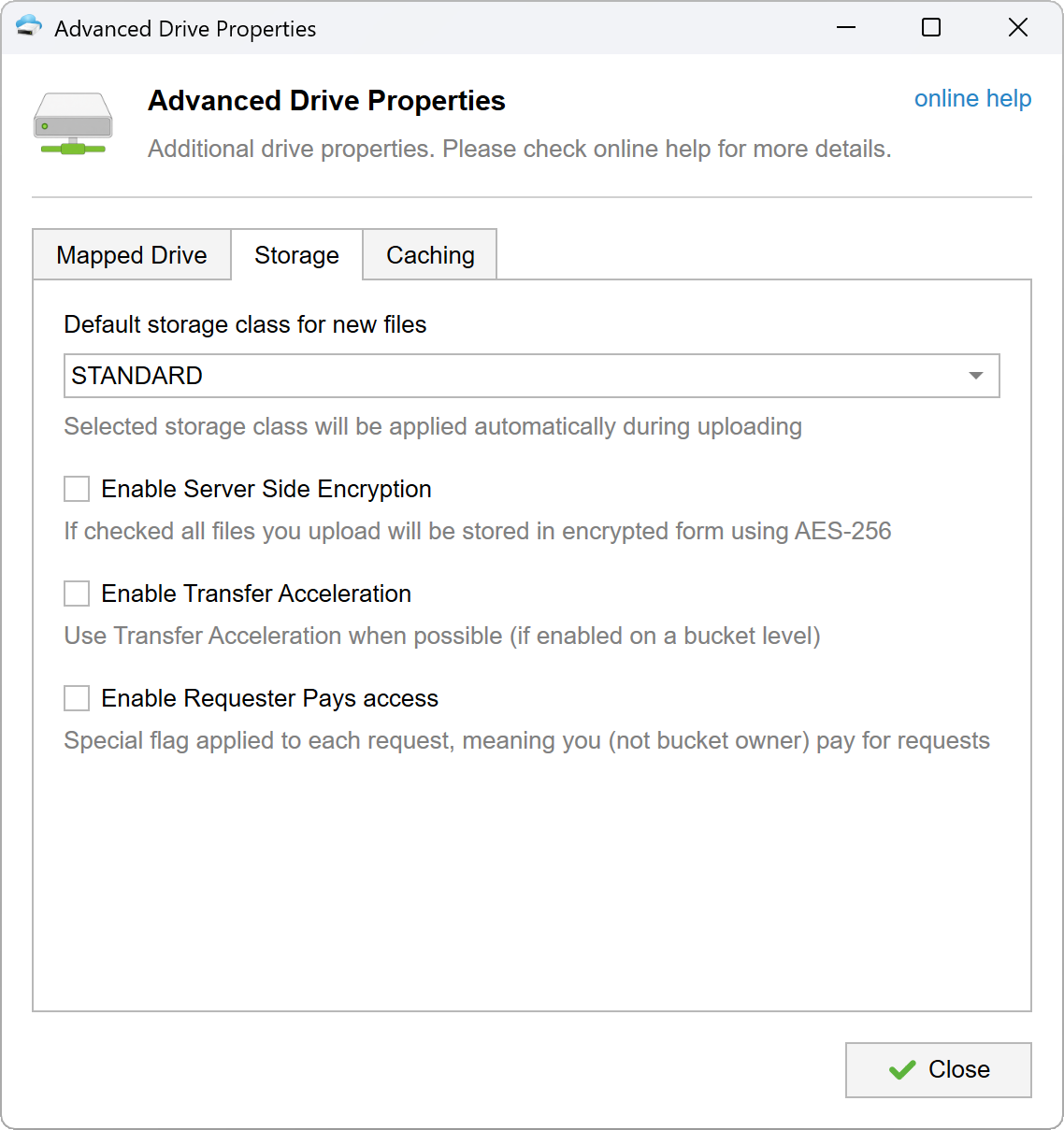 Tntdrive Advanced Storage Properties advanced drive properties